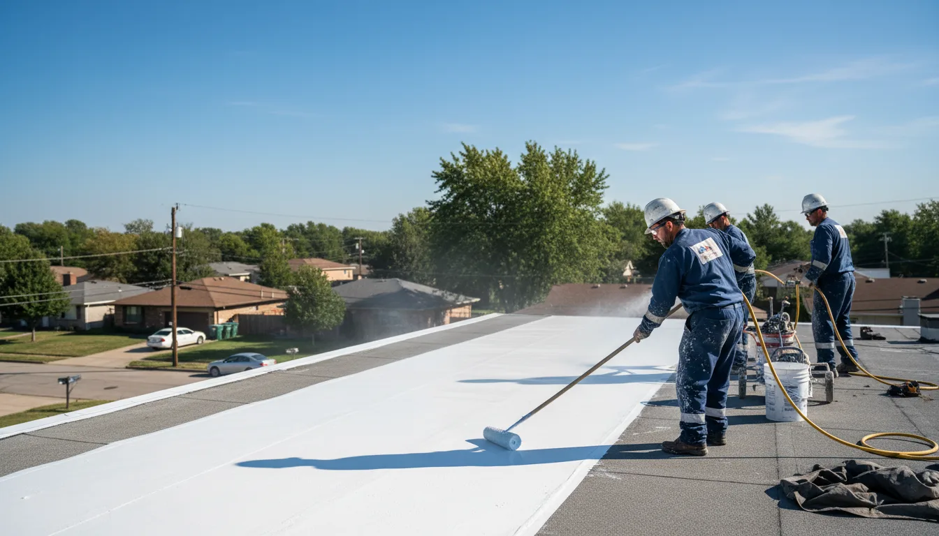 Commercial roof coating in Covington, IN near me